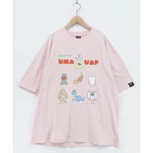 tシャツ 362117：UMA・UAP集合柄Tシャツ レディース メンズ