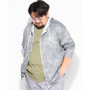ラッシュガード ラッシュガード メンズ 大きいサイズ UPF50+ カモフラボーダー柄 ポケット付き ラッシュパーカー CONVERSE (コンバース) メンズ