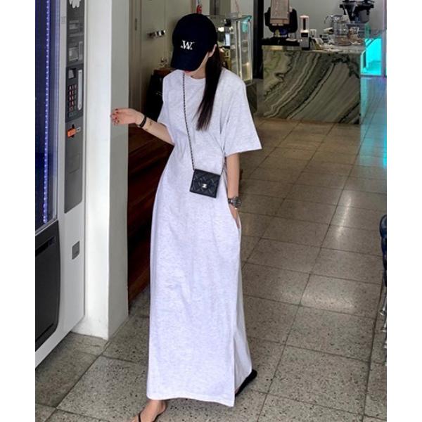 ワンピース 半袖 ロングワンピース