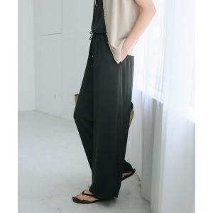 ワイドパンツ パンツ 「セットアップ対応可」サテンドロストパンツ レディース