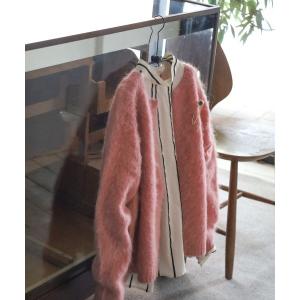 カーディガン アルパカシャギー　ショートカーディガン レディース