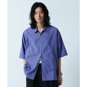 シャツ 半袖 Double Zip Design Shirt/ダブルZIPデザインシャツ メンズ