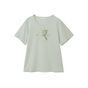 tシャツ 半袖 スプリンクルポジープリントカットソー レディース
