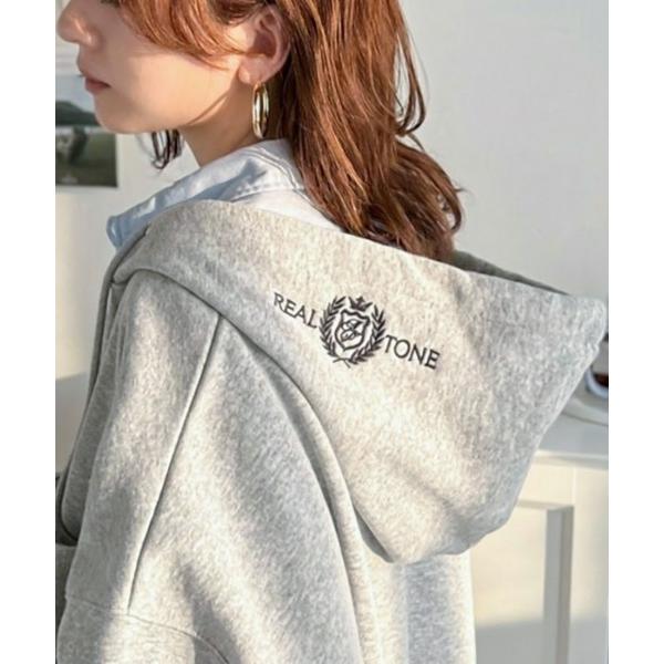 「classicalelf」 ジップアップパーカー LARGE 杢グレー レディース