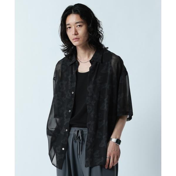 シャツ SHEER FLOWER LOOSE SILHOUETTE SHIRTS/シアーフラワー柄ル...