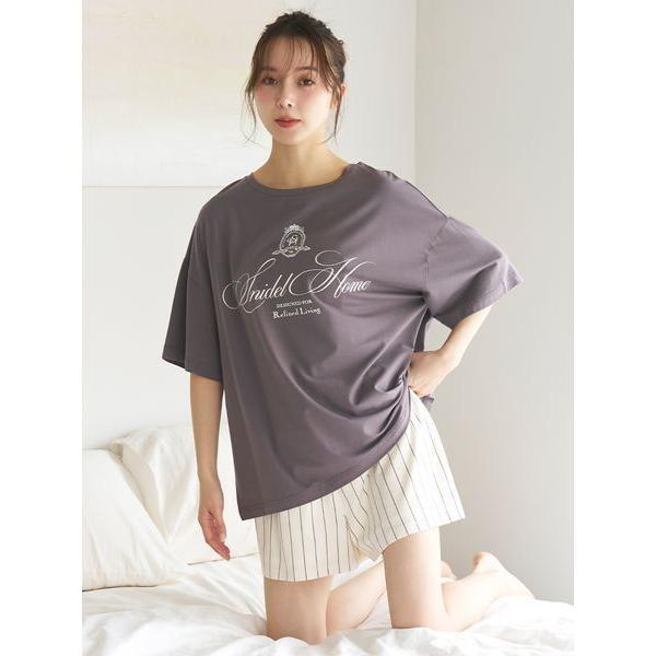 パジャマ ルームウェア 「ICEDFABRIC+R」エンブレムTシャツセットアップ レディース