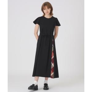 ワンピース ラッフルスリーブドレス