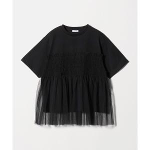 tシャツ 半袖 チュール ビスチェ ドッキングプルオーバー「A DAY IN THE LIFE」 レディース
