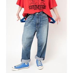 ワイドパンツ ジーンズ デニム デニムパンツ R4478 「PINKMOTEL」BIGサスペンダーパンツ レディース