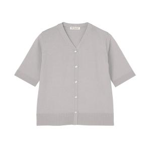 カーディガン uvカット 夏 半袖 ドライレーヨン 半袖 Vネック カーディガン レディース