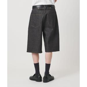 ワイドパンツ ハーフパンツ ジーンズ 短パン デニム シンチバック バギー ショーツ メンズ