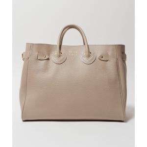 トートバッグ YOUNG ＆ OLSEN/ヤングアンドオルセン EMBOSSED LEATHER BELTED TOTE M カウレザー トートバッグ
