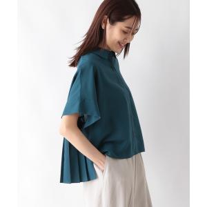 「GLOBAL WORK」 半袖シャツ FREE ブルー レディース
