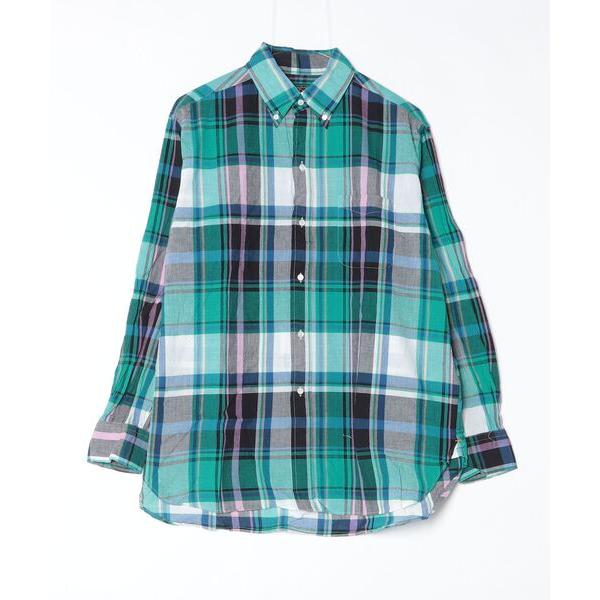 「BEAMS PLUS」 長袖シャツ MEDIUM グリーン メンズ