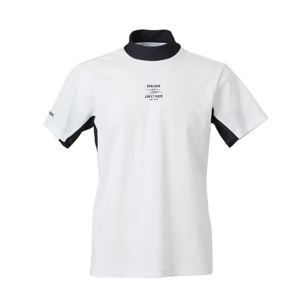 tシャツ メッシュトリコット切替モックネックシャツ/吸水・接触冷感 メンズ
