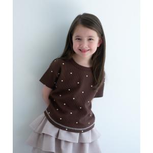 tシャツ ハート柄 ドライ ワッフル Tシャツ / キッズ 110cm-160cm キッズ 子供服 女の子