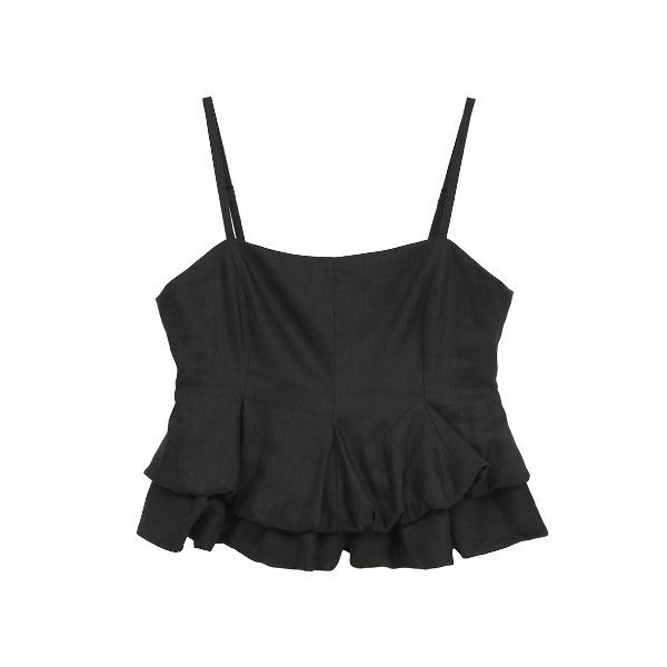 キャミソール CLANE/クラネ/BUBBLE PEPLUM CAMI TOPS