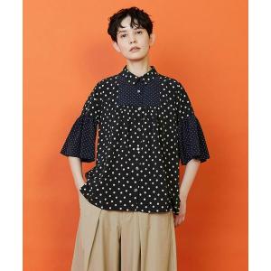 ブラウス シャツ デシンドット ブラウス レディース