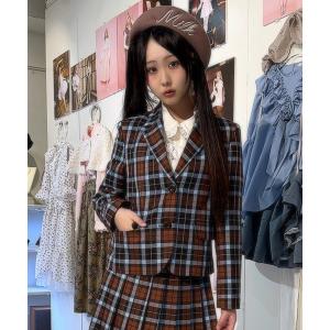 ジャケット テーラードジャケット BRICK CHECK ジャケット レディース
