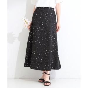 She's Closet ロング スカート セミフレア ロング 水玉 ドットスカート
