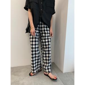 パンツ リネンミックスクレープイージーパンツ(セットアップ可) レディース