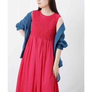 ワンピース LC/LLL ハンドスモッキングワンピース