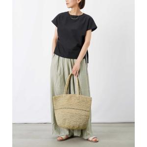 ブラウス シャツ LC/LLL バックジップ配色リボンブラウス レディース