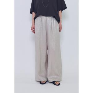 ワイドパンツ パンツ 「追加」フォイルプリントリネンパンツ レディース