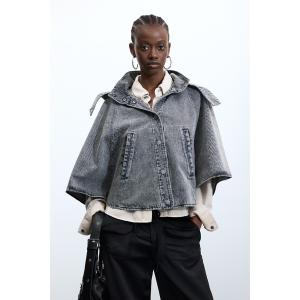 ポンチョ 「Desigual」デニムフードポンチョ レディース