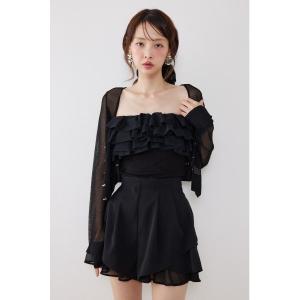 カーディガン ビジューボタンシアーカーディガン 夏服 レディース
