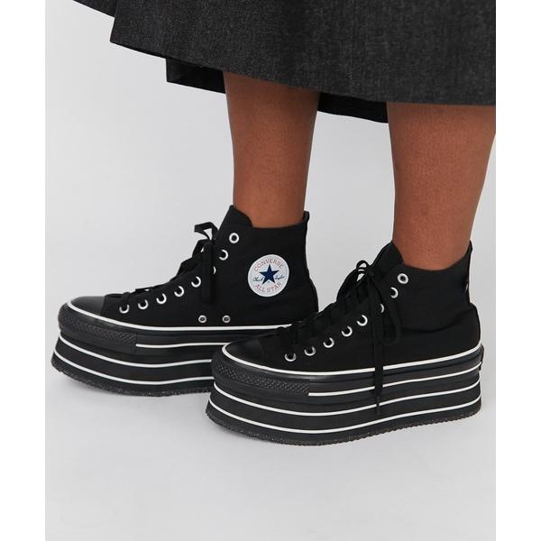 「CONVERSE」 ハイカットスニーカー 24.5cm ブラック レディース