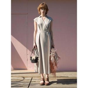 「Te chichi TERRASSE」 ノースリーブワンピース F ベージュ レディース