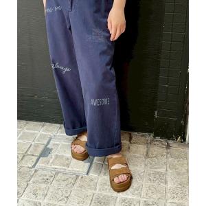 「ground green store」 フラットサンダル 37 ブラウン レディース