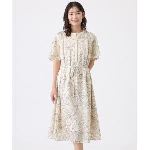 AfternoonTea wardrobe リバティプリントワンピース 半袖 L Afternoon Tea（アフタヌーンティー） ワンピース 半袖 シャツ