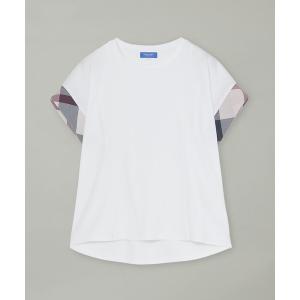 tシャツ クレストブリッジチェックスリーブカットソー レディース