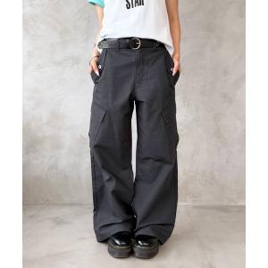 ワイドパンツ カーゴパンツ リップストップカーゴパンツ メンズ レディース