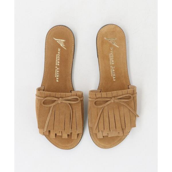 サンダル 「NICOLAS LAINAS」FRINGE SANDALS BEIGE/サンダル レディ...