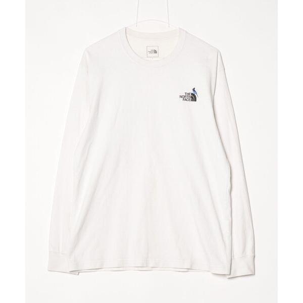 「THE NORTH FACE」 ワンポイント長袖Tシャツ L ホワイト メンズ