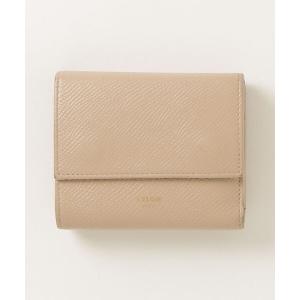 「CELINE」 スモール トリフォールド 財布 - ベージュ レディース