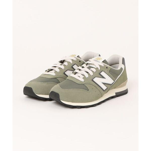 「New Balance」 ローカットスニーカー 24.5cm カーキ レディース