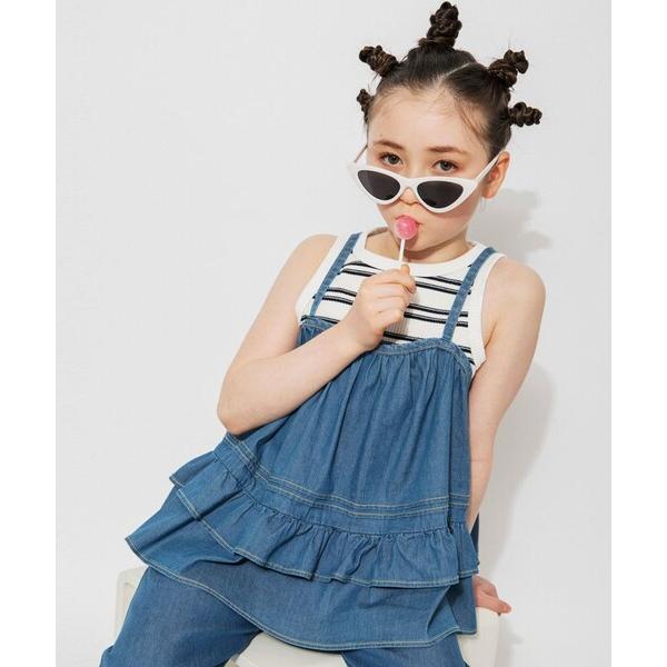 キャミソール 肌着 「Ou? by EDWIN」デニムキャミチュニック キッズ 子供服 女の子