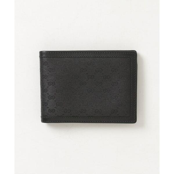 「GUCCI」 GGキャンバス 財布 - ブラック メンズ