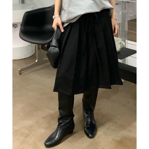 「CREARE -LINO-」 プリーツスカート M ブラック レディース