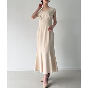 「junoah」 ノースリーブワンピース LARGE ナチュラル レディース