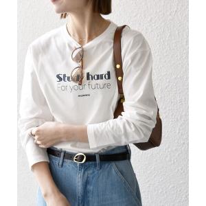 「monmimi」 長袖カットソー ONE SIZE ホワイト レディース