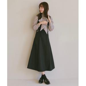 「HALUHIROINE」 サロペットスカート FREE ダークネイビー レディース