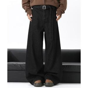 「JOHNNY WOLF」 デニムパンツ L ブラック メンズ