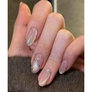 ネイルチップ ネイルシール うるつや ニュアンス パール ビジュー ネイルチップ