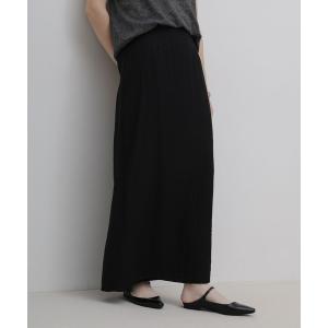 ロング スカート リネンライクバックスリットシアーIラインスカート