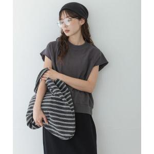 tシャツ ガーゼ裏毛フレンチスリーブスウェット レディース